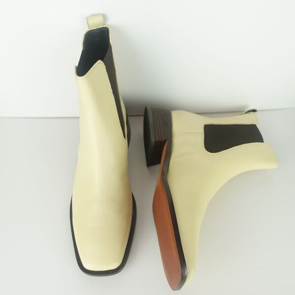 Sam Edelman Thelma Leather Bootie Eggshell White 8M- 0238 - Picture 9 of 16